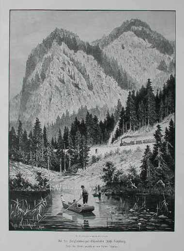 Un der Salzkammergut= Eisenbahn Jschl = Salzburg
