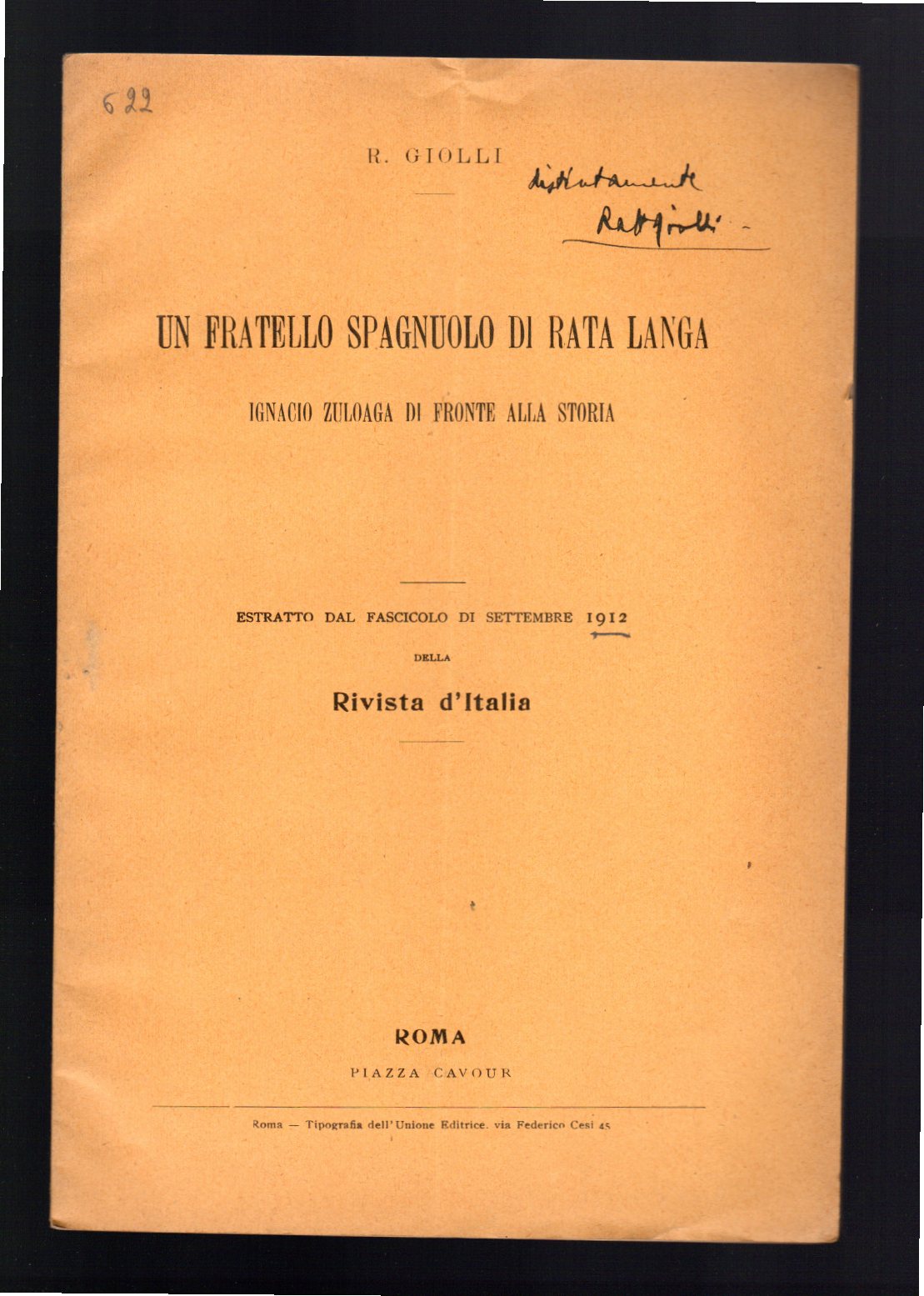 Un fratello spagnuolo di Rata Langa. Ignacio Zuolaga di fronte …