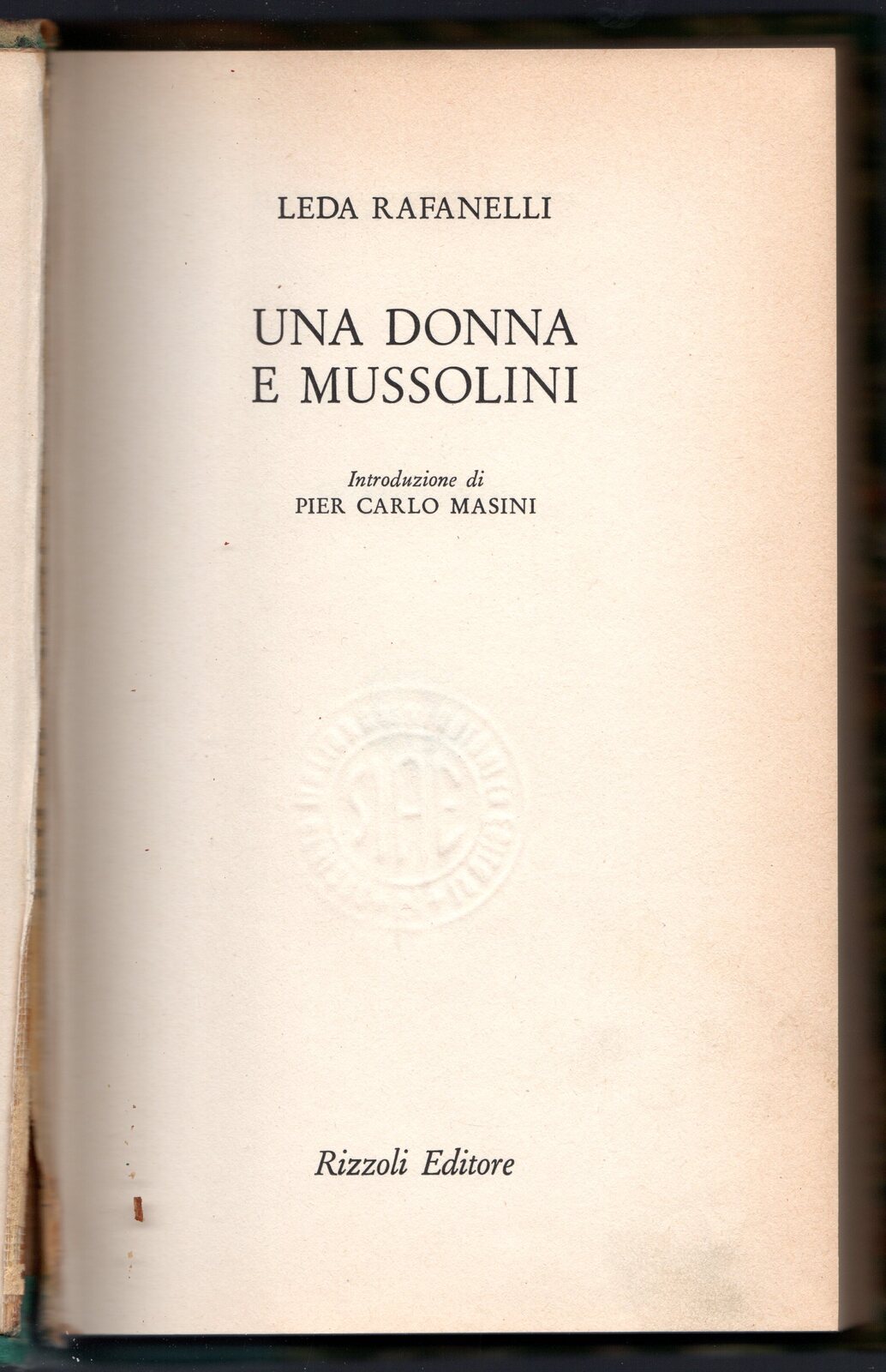 Una donna e Mussolini