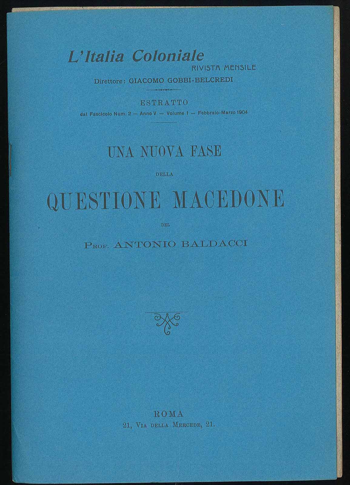 Una nuova fase della questione macedone