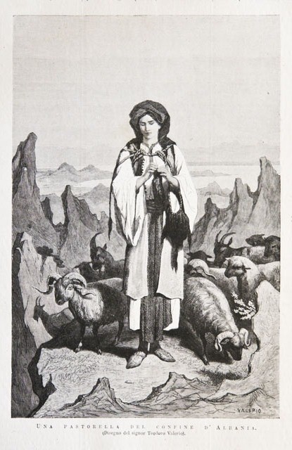 Una pastorella del confine d’Albania