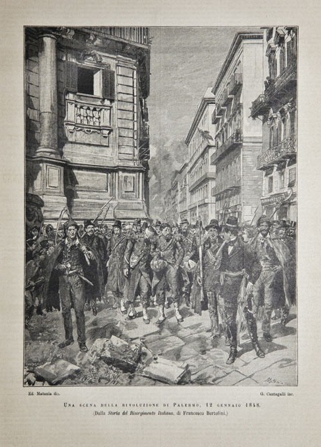 Una scena della rivoluzione di Palermo, 12 gennaio 1848