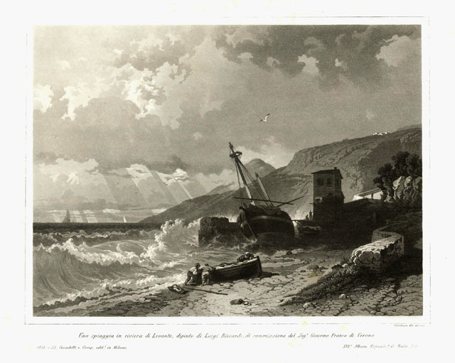 Una spiaggia in riviera di Levante, .