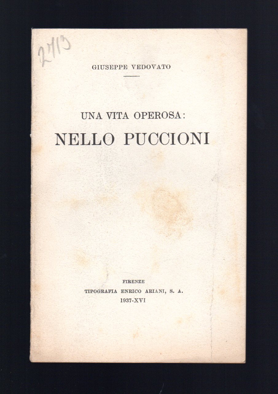 Una vita operosa Nello Puccioni