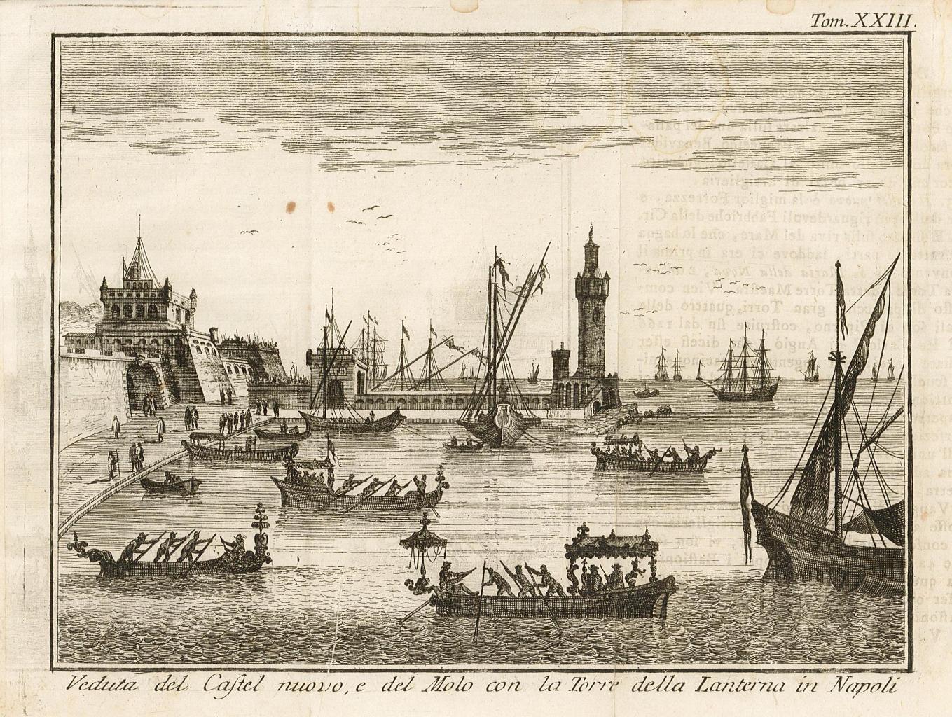 Veduta del Castel Nuovo, e del Molo con la Torre …
