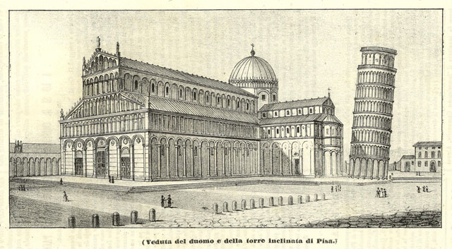 Veduta del Duomo e della Torre inclinata di Pisa