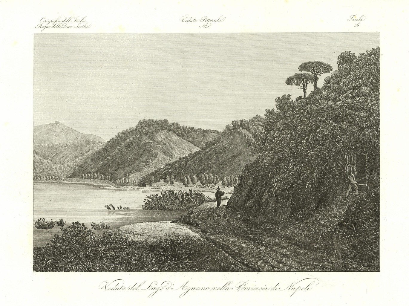 Veduta del Lago d'Agnano nella Provincia di Napoli