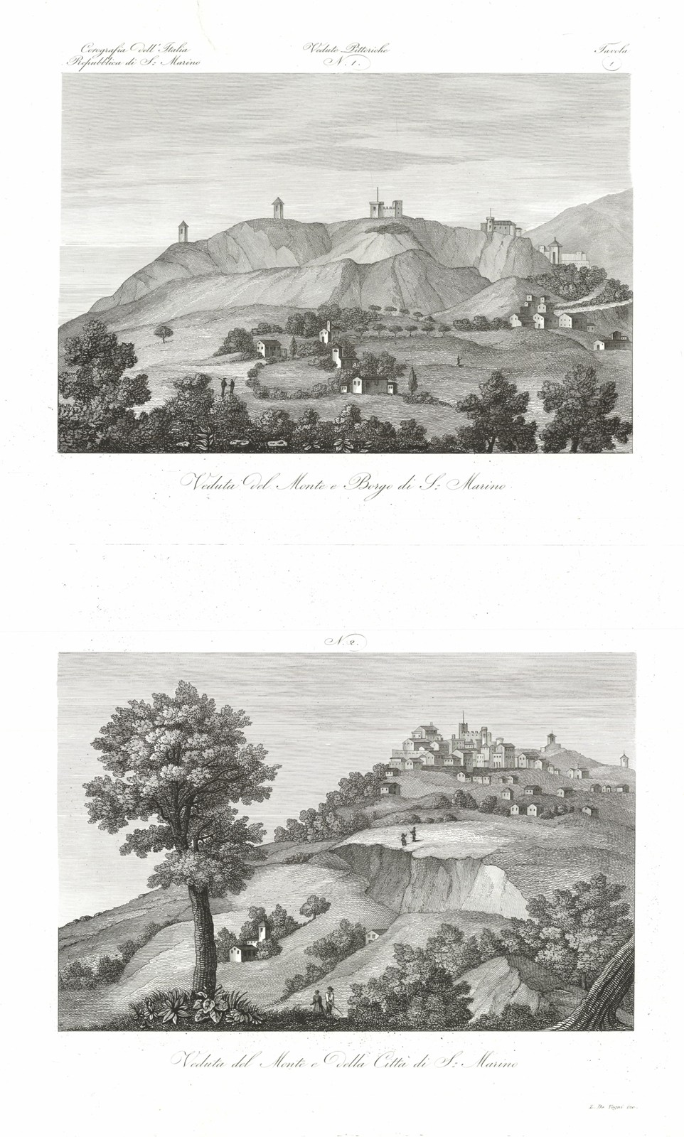 Veduta del Monte e Borgo di S. Marino - Veduta …