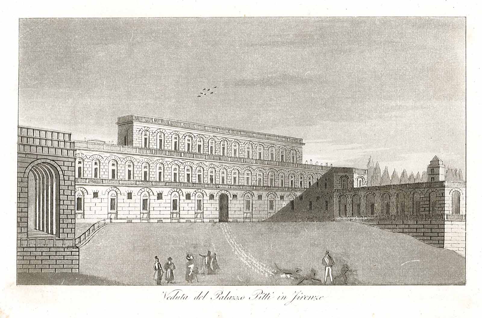 Veduta del Palazzo Pitti in Firenze