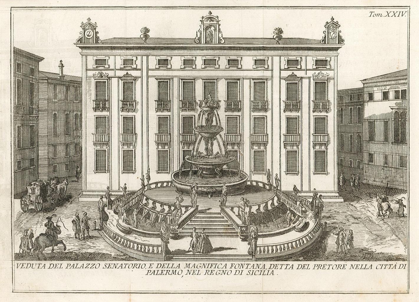Veduta del Palazzo Senatorio, e della magnifica Fontana detta del …