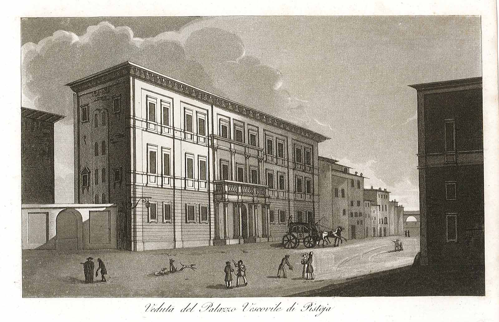 Veduta del Palazzo Vescovile di Pistoja