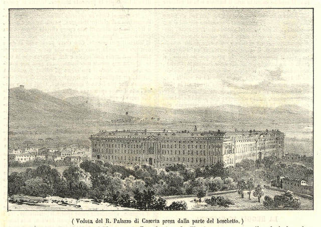 Veduta del R. Palazzo di Caserta presa dalla parte del …