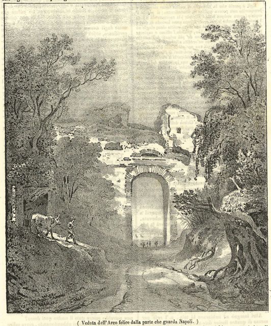 Veduta dell'Arco felice dalla parte che guarda Napoli