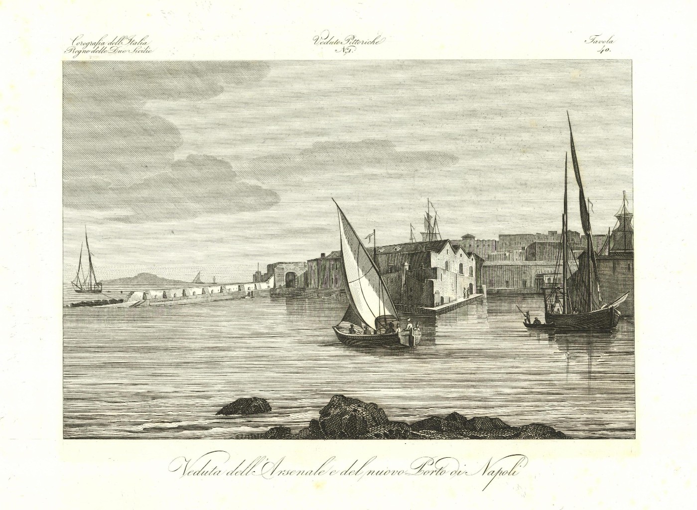 Veduta dell'Arsenale e del nuovo Porto di Napoli