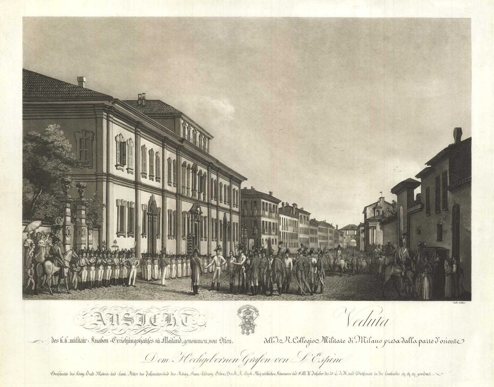 Veduta dell'I. R. Collegio Militare di Milano presa dalla parte …