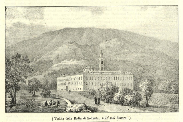 Veduta della Badia di Solmona e de' suoi dintorni
