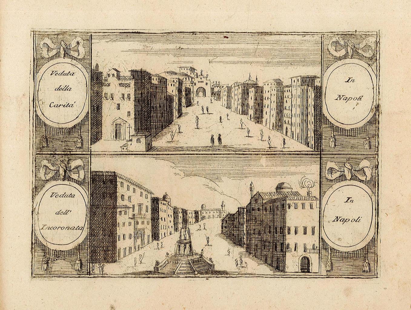 Veduta della Carità In Napoli - Veduta dell'Incoronata In Napoli
