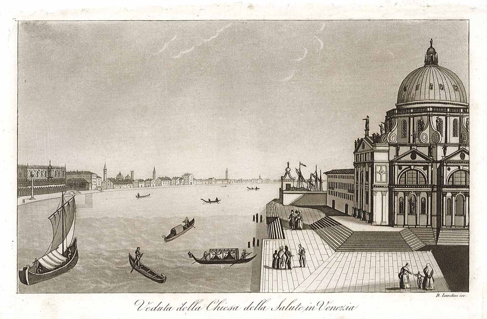 Veduta della Chiesa della Salute in Venezia