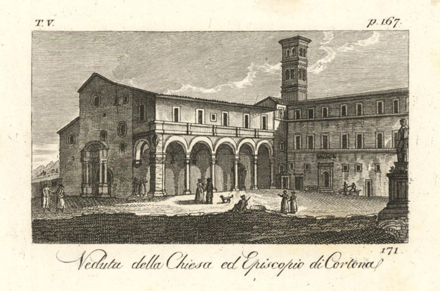 Veduta della Chiesa ed Episcopio di Cortona