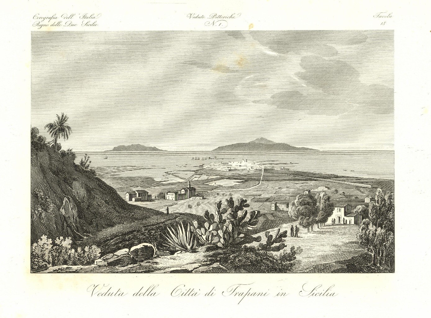 Veduta della Città di Trapani in Sicilia