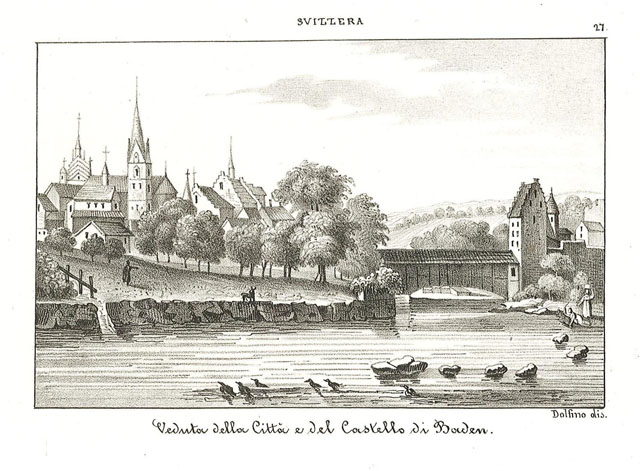 Veduta della Città e del Castello di Baden