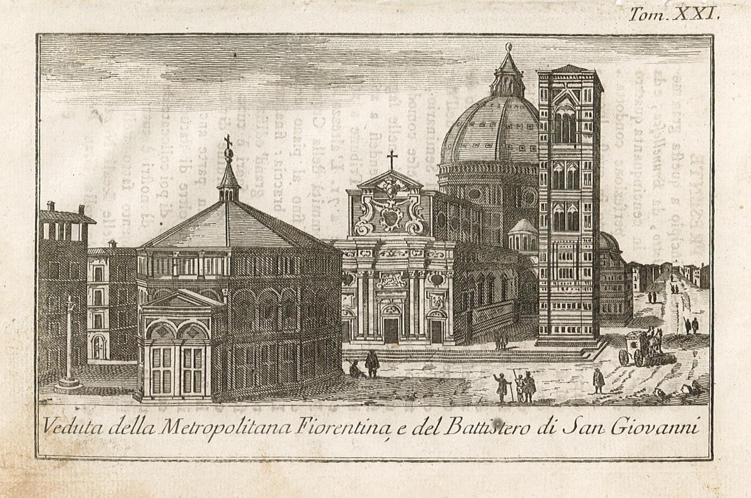 Veduta della Metropolitana Fiorentina e del Battistero di San Giovanni
