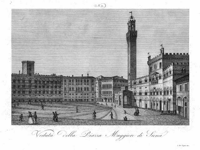 Veduta della Piazza Maggiore di Siena