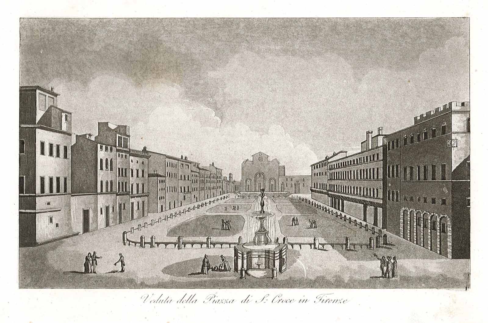 Veduta della Piazza S. Croce in Firenze