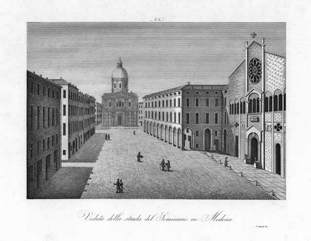 Veduta della Strada del Seminario in Modena