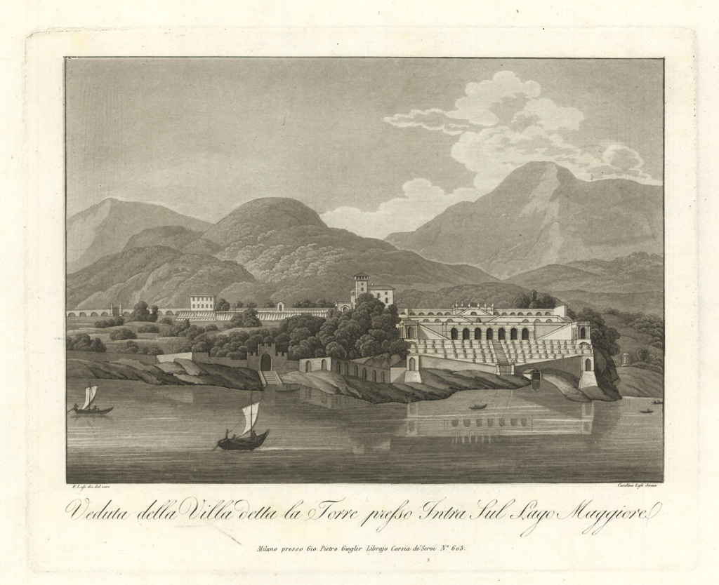 Veduta della Villa della la Torre presso Intra Sul Lago …