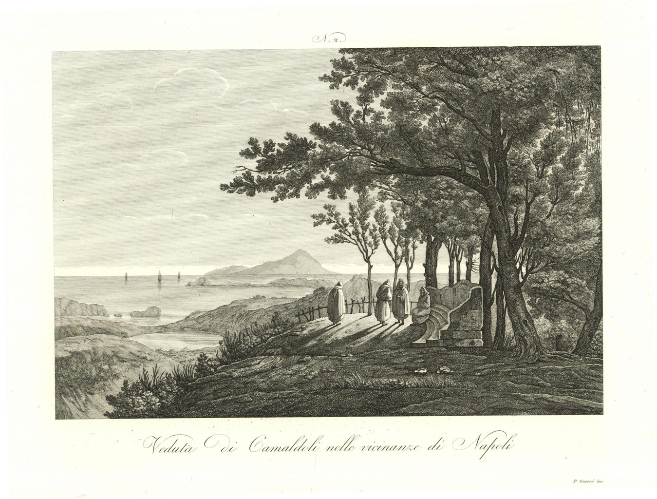 Veduta di Camaldoli nelle vicinanze di Napoli