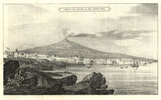 Veduta di Catanaia e del Monte Etna