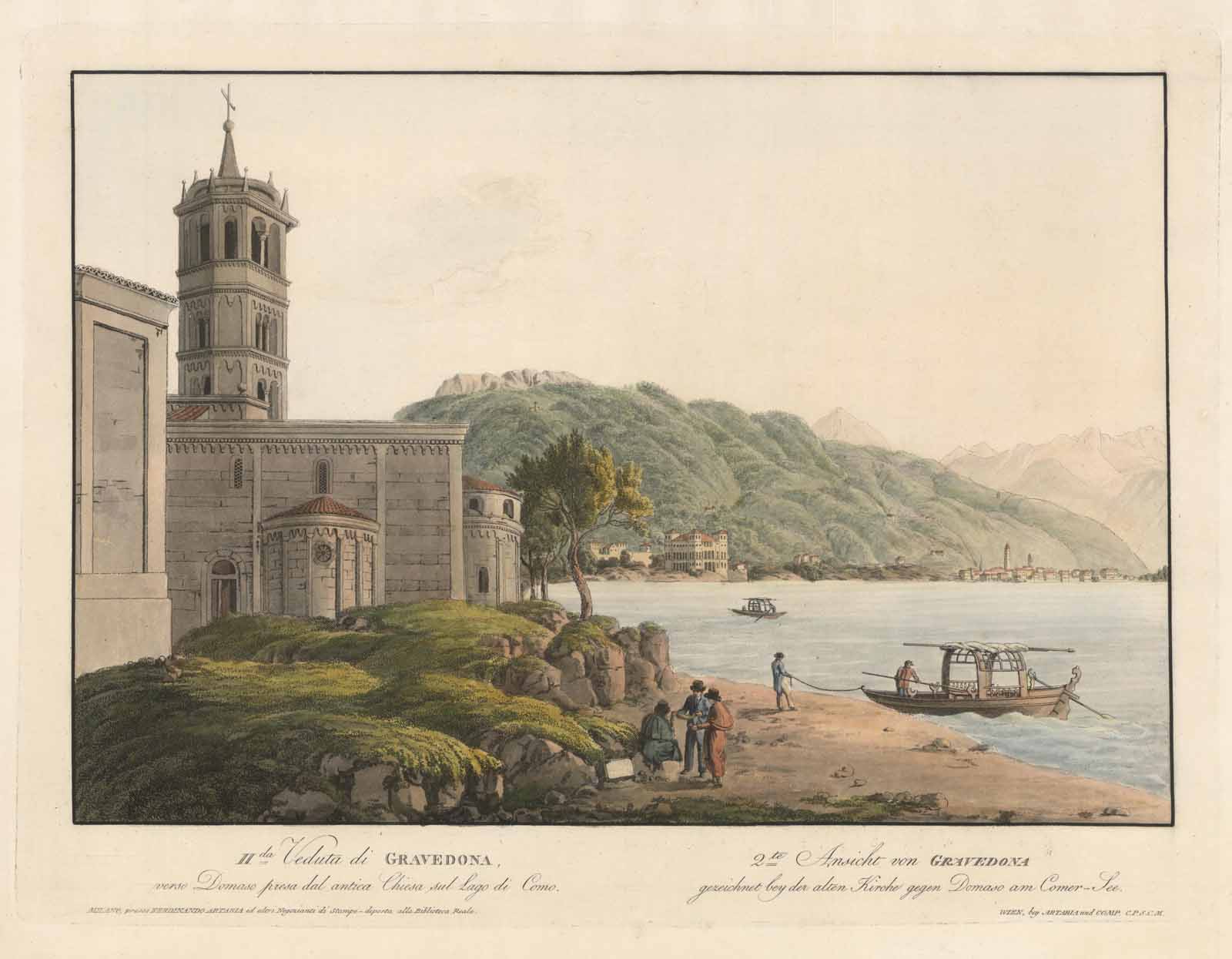 Veduta di Gravedona / verso Domaso presa dal antica Chiesa …