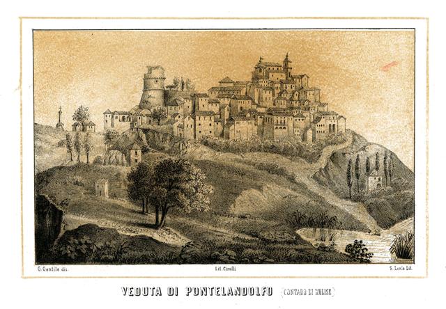 Veduta di Pontelandolfo (Contado di Molise) / presa dalla .