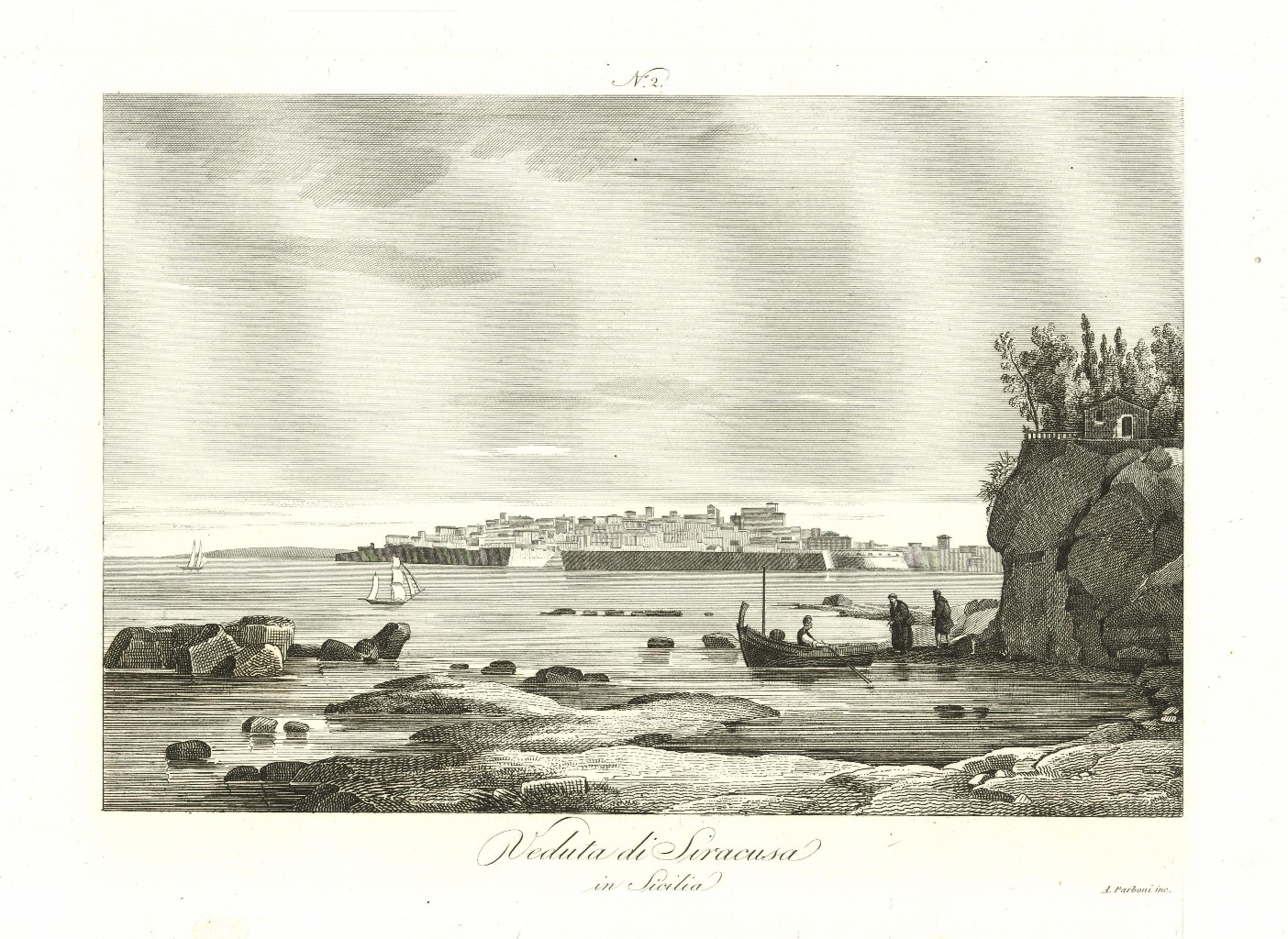 Veduta di Siracusa in Sicilia