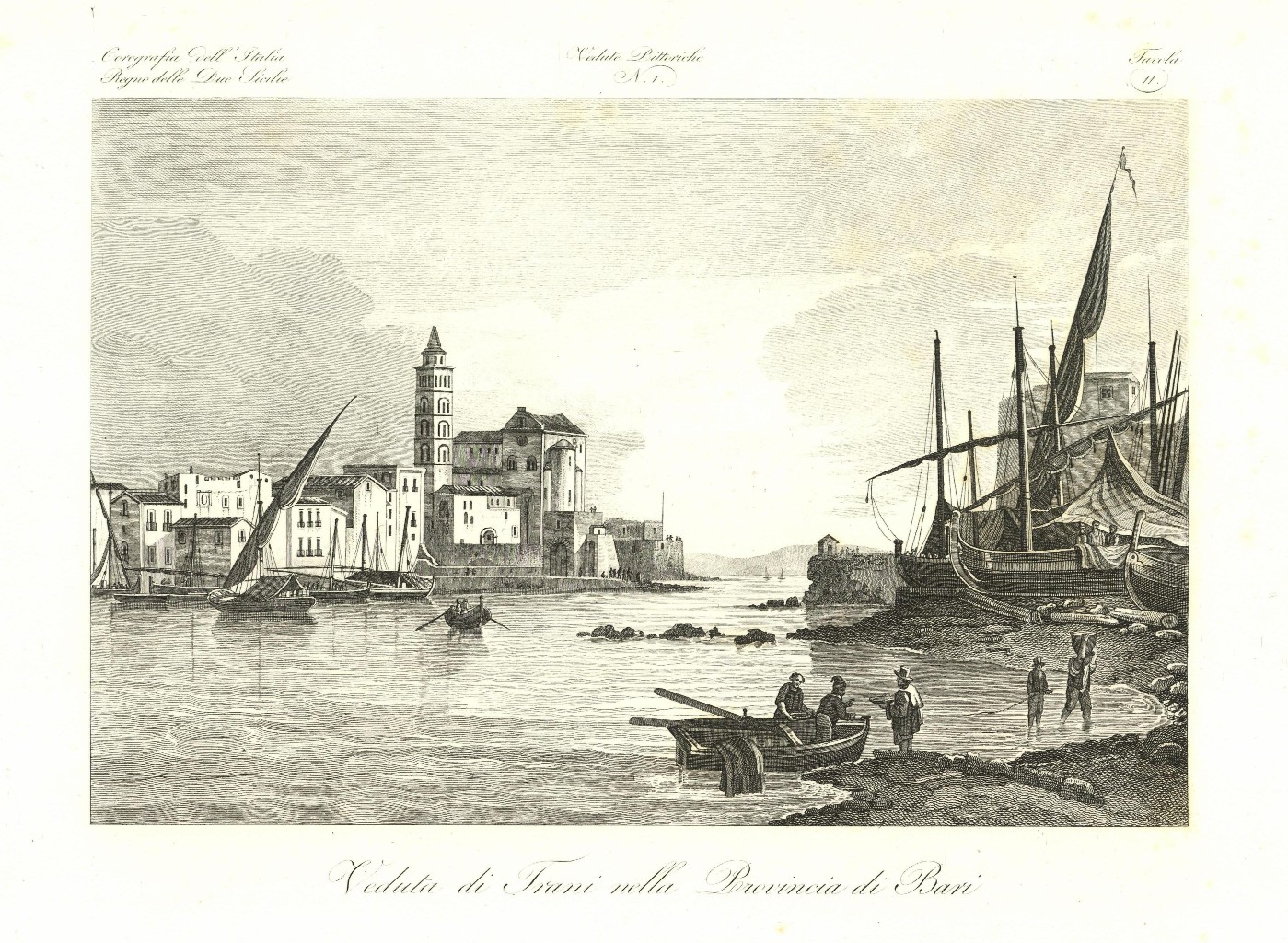 Veduta di Trani nella Provincia di Bari