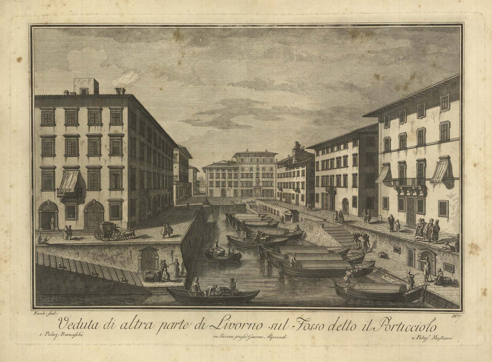 Veduta di un altra parte di Livorno sul Fosso detto …