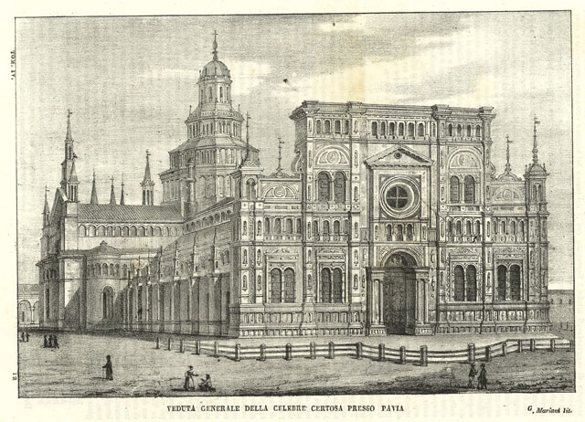 Veduta generale della celebre Certosa presso Pavia