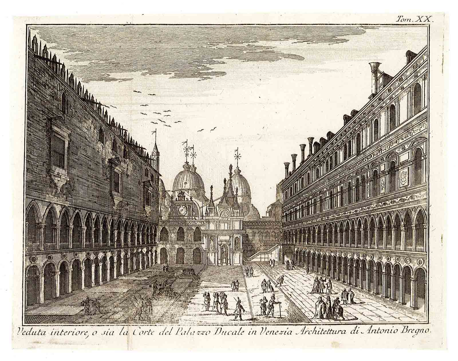 Veduta interiore, o sia la Corte del Palazzo Ducale di …