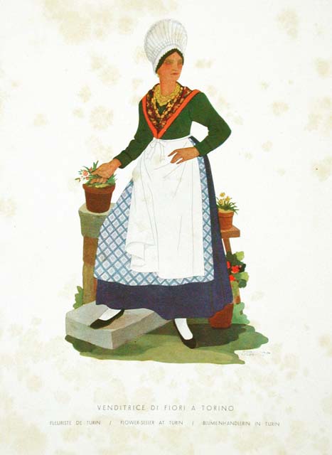 Venditrice di fiori a Torino