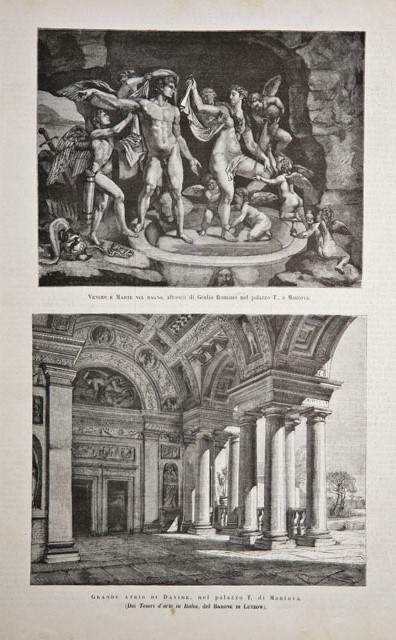 Venere e Marte nel bagno, affresco di Giulio Romano nel …