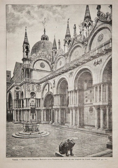 Venezia / Fianco della Basilica Marciana sulla Piazzetta dei Leoni