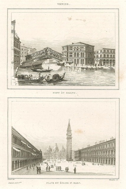 Venise / Pont du Rialto - Place et Eglise S.t …