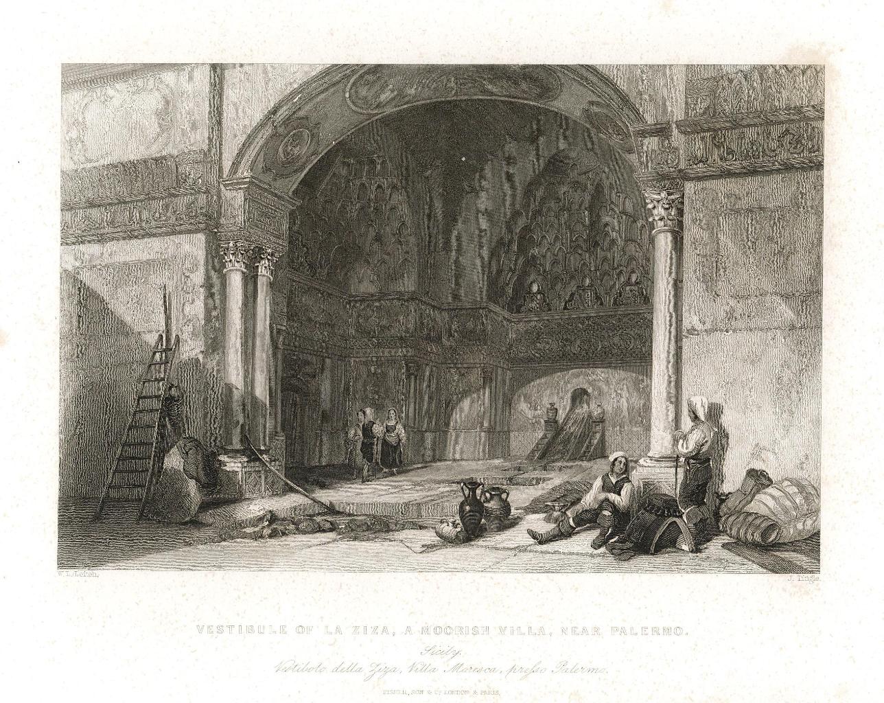 Vestibule of La Ziza, a Moorish villa near Palermo. / …