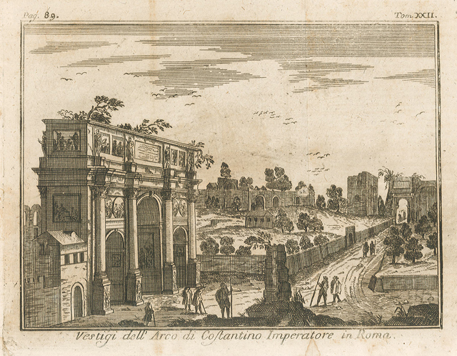 Vestigi dell'Arco di Costantino Imperatore in Roma.