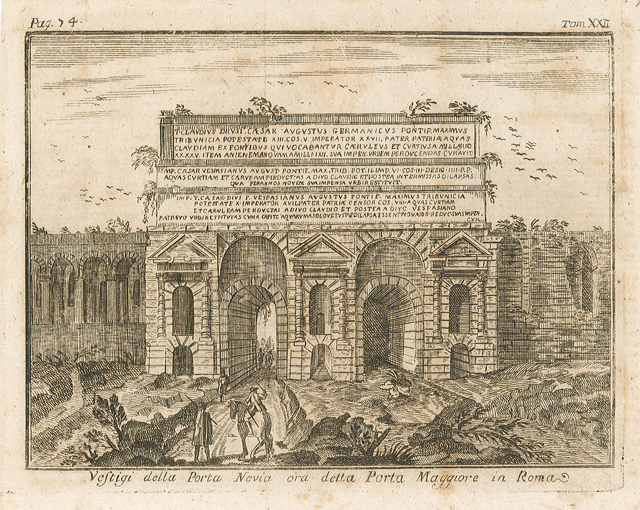 Vestigi della Porta Nevia ora detta Porta Maggiore in Roma.