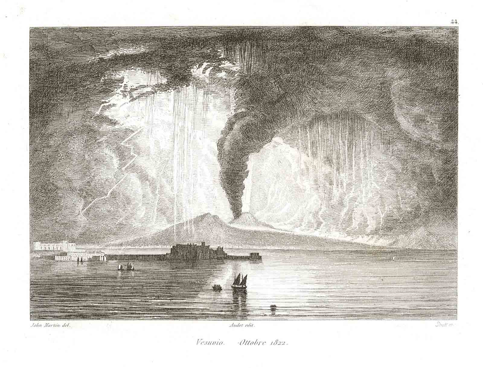 Vesuvio. Ottobre 1822