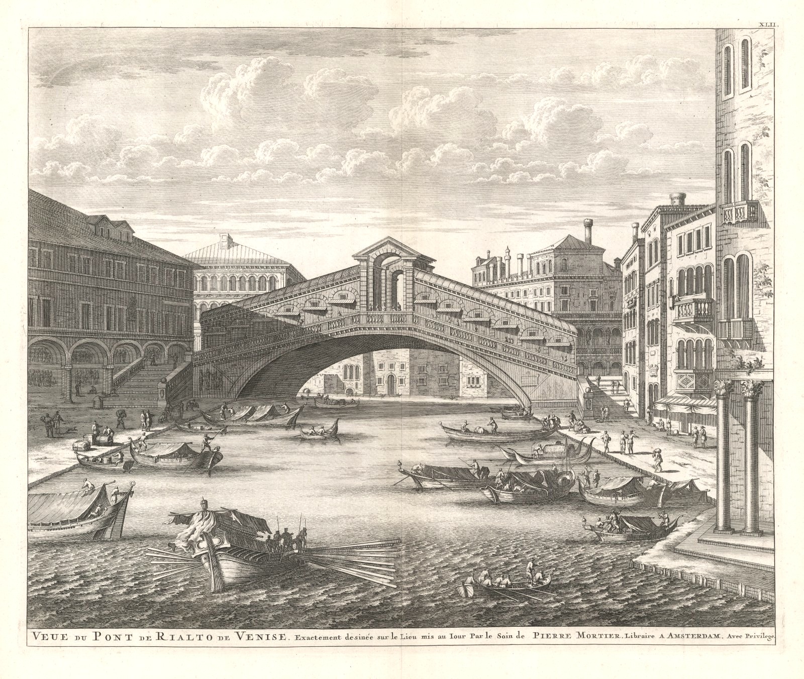 Veue du Pont de Rialto de Venise
