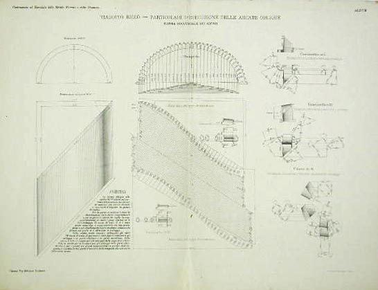 Viadotto Riccò - Particolari d'esecuzione delle arcate oblique