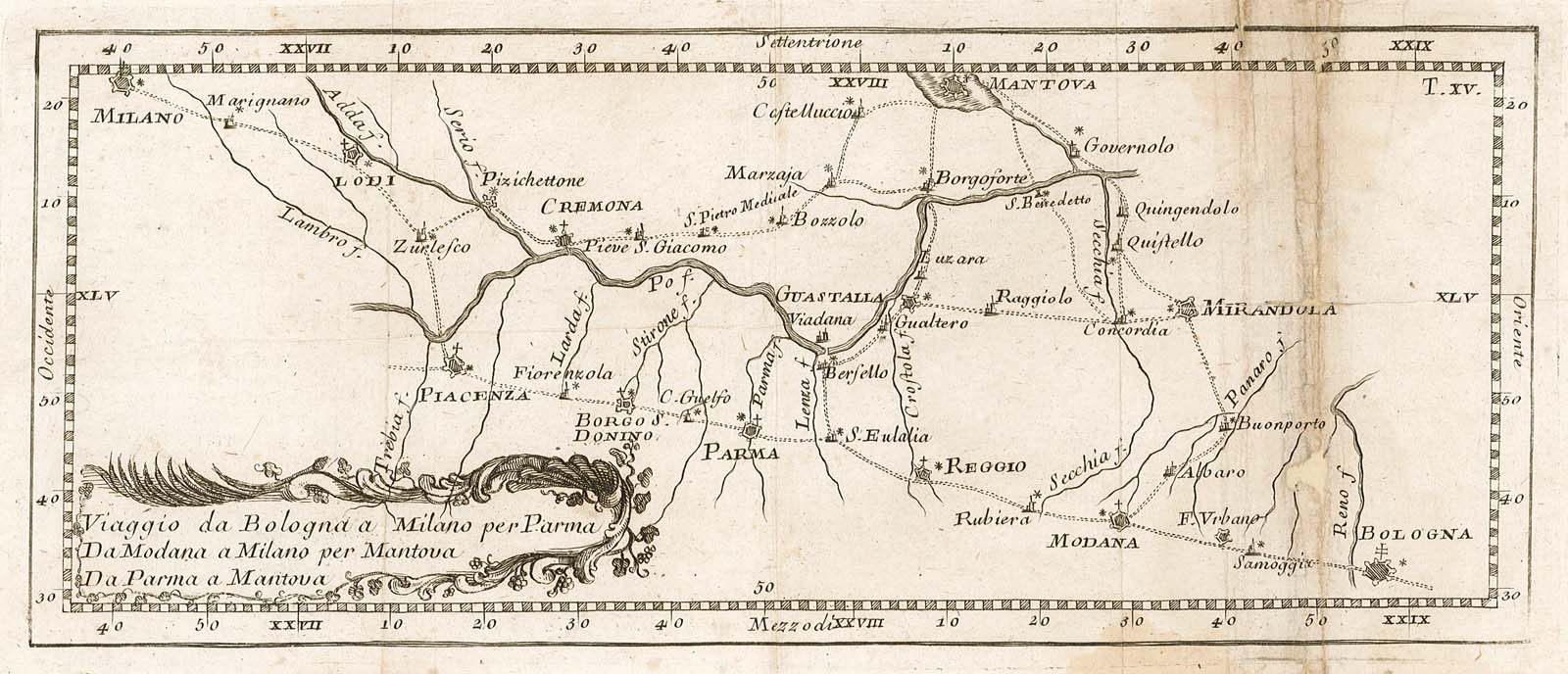 Viaggio da Bologna a Milano per Parma Da Modana a …